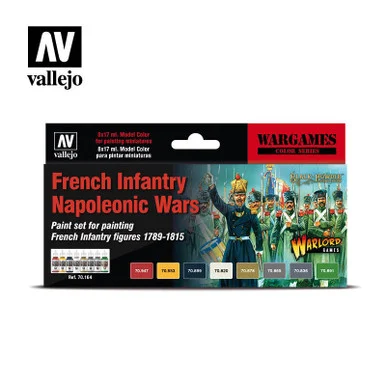 Vallejo Paint 17ml Bottle French Infantry Napoleonic 1789-1815 Wargames Paint Set (8 Colors)