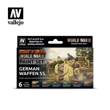 Vallejo Paint 17ml Bottle WII German Waffen SS Wargames Paint Set (6 Colors)
