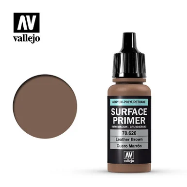 Vallejo Paint 17ml Bottle Leather Brown Surface Primer