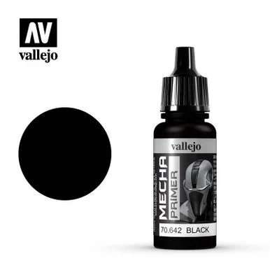 Vallejo Paint 17ml Bottle Black Primer Mecha Color