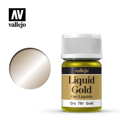 Vallejo Paint 35ml Bottle Metallic Liquid Gold Model Color