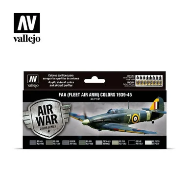 Vallejo Paint 17ml Bottle FAA (Fleet Air Arm) 1939-1945 Model Air War Paint Set (8 Colors)