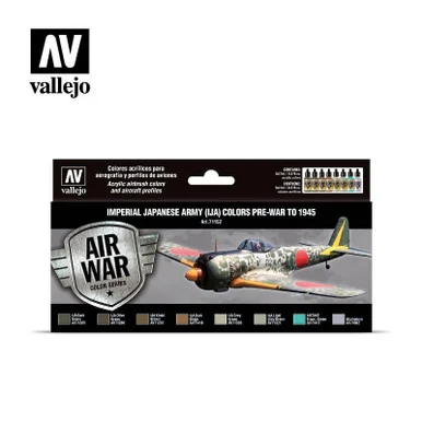 Vallejo Paint 17ml Bottle IJA Pre-War to 1945 Model Air War Paint Set (8 Colors)