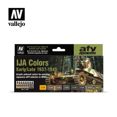 Vallejo Paint 17ml Bottle IJA Camo Early/Late 1939-45 Model Air Paint Set (8 Colors)