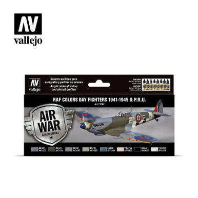 Vallejo Paint 17ml Bottle RAF Day Fighters 1941-1945 PRU Model Air War Paint Set (8 Colors)