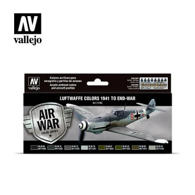 Vallejo Paint 17ml Bottle Luftwaffe 1941 to End War Model Air War Paint Set (8 Colors)