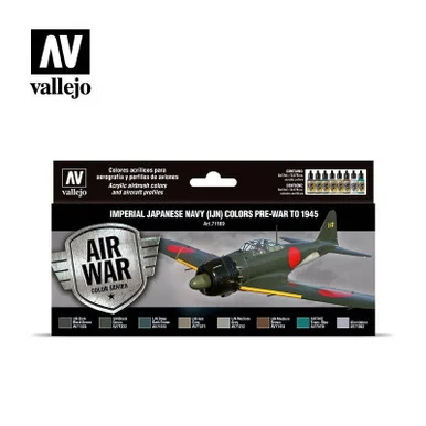 Vallejo Paint 17ml Bottle IJN Pre-War to 1945 Model Air War Paint Set (8 Colors)