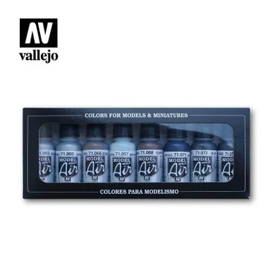 Vallejo Paint 17ml Bottle Metallics Model Air Paint Set (8 Colors)