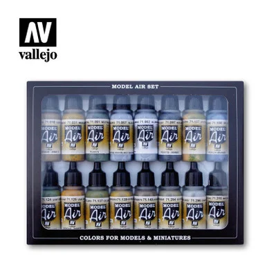 Vallejo Paint 17ml Bottle WWII USAAF Model Air Paint Set (16 Colors)