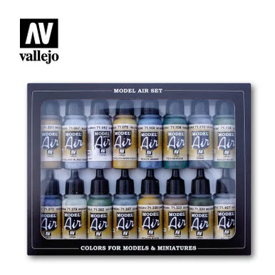 Vallejo Paint 17ml Bottle WWII British Aircraft Model Air Paint Set (16 Colors)