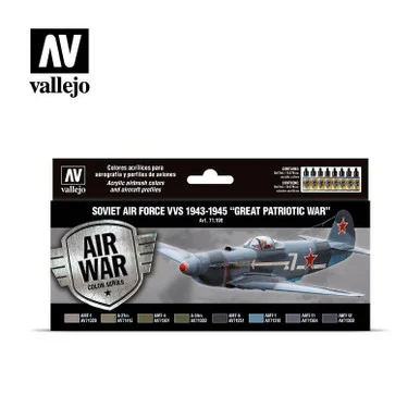 Vallejo Paint 17ml Bottle Soviet Air Force VVS 1943 to 1945 Great Patriotic War Model Air Paint Set (8 Colors)