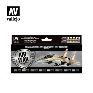 Vallejo Paint 17ml Bottle Israeli Air Force Post 1967 to Present Model Air War Paint Set (8 Colors)