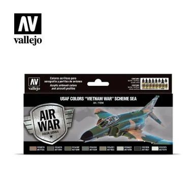 Vallejo Paint 17ml Bottle USAF Vietnam War SEA (South East Asia) Model Air War Paint Set (8 Colors)