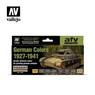 Vallejo Paint 17ml Bottle German Vehicle Camo 1927-1941 Model Air Paint Set (8 Colors)