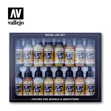 Vallejo Paint 17ml Bottle German WWII Europe & Africa Model Air Paint Set (16 Colors)