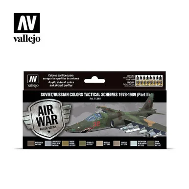 Vallejo Paint 17ml Bottle Soviet/Russian Tactical Schemes 1978-1989 Part II Model Air War Paint Set (8 Colors)