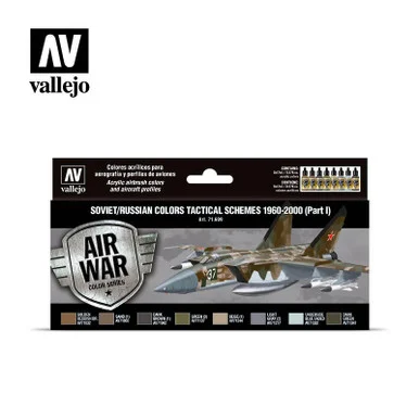 Vallejo Paint 17ml Bottle Soviet/Russian Tactical Schemes 1960-2000 Part I Model Air War Paint Set (8 Colors)