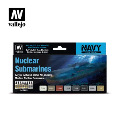 Vallejo Paint 17ml Bottle Nuclear Submarines Navy Model Air Paint Set (8 Colors)