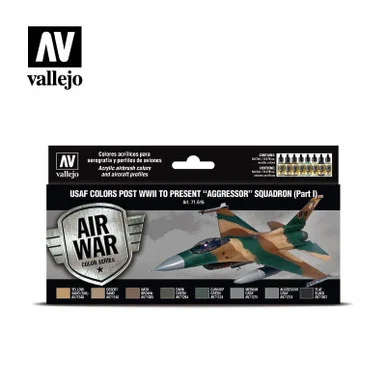 Vallejo Paint 17ml Bottle USAF Post WWII to Present Aggressor Squadron Part 1 Model Air War Paint Set (8 Colors)
