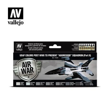 Vallejo Paint 17ml Bottle USAF Post WWII to Present Aggressor Squadron Part 2 Model Air War Paint Set (8 Colors)