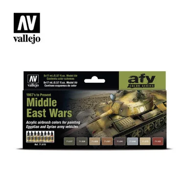 Vallejo Paint 17ml Bottle Middle East Wars 1967's to Present Model Air AFV Paint Set (8 Colors)