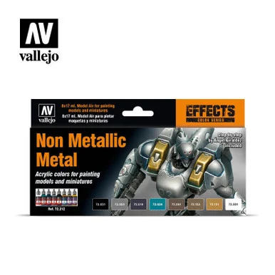 Vallejo Paint 17ml Bottle Non Metallic Metal Game Color Paint Set (8 Colors)