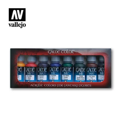 Vallejo Paint 17ml Bottle Inks Game Color Paint Set (8 Colors)