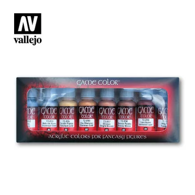 Vallejo Paint 17ml Bottle Metallic Game Color Paint Set (8 Colors)