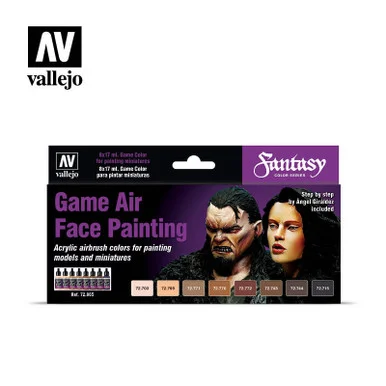Vallejo Paint 17ml Bottle Face Painting (Male & Female) Game Air Paint Set (8 Colors)