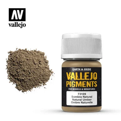 Vallejo 30ml Bottle Natural Umber Pigment Powder