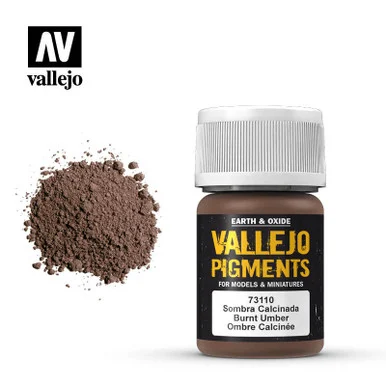 Vallejo 30ml Bottle Burnt Umber Pigment Powder
