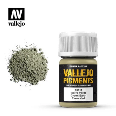 Vallejo 30ml Bottle Green Earth Pigment Powder