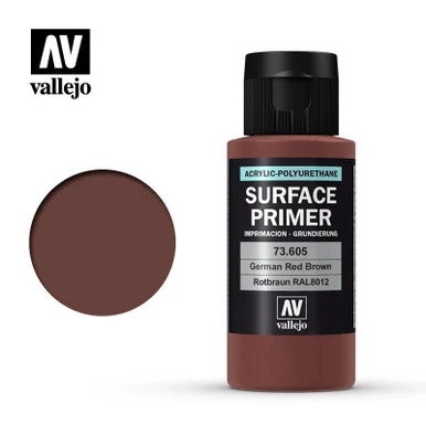 Vallejo Paint 60ml Bottle German Red Brown RAL 8012 Surface Primer