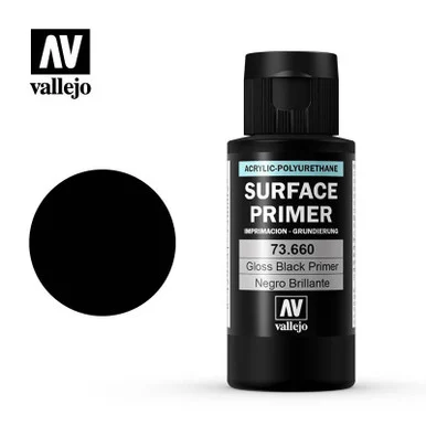 Vallejo Paint 60ml Bottle Gloss Black Surface Primer