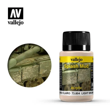 Vallejo 40ml Bottle Light Brown Splash Mud Weathering Effect