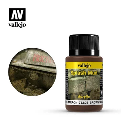 Vallejo 40ml Bottle Brown Splash Mud Weathering Effect