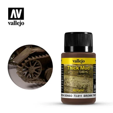 Vallejo 40ml Bottle Brown Thick Mud Weathering Effect