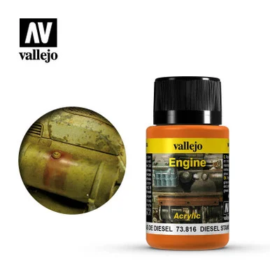 Vallejo 40ml Bottle Diesel Stains Weathering Effect