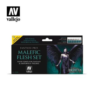 Vallejo Paint 17ml Bottle Malefic Flesh Tones Fantasy-Pro Paint Set (8 Colors)