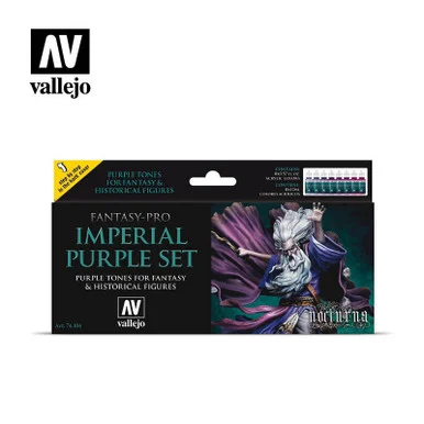 Vallejo Paint 17ml Bottle Imperial Purple Tones Fantasy-Pro Paint Set (8 Colors)