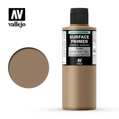 Vallejo Paint 200ml Bottle German Dark Yellow RAL 7028 Surface Primer