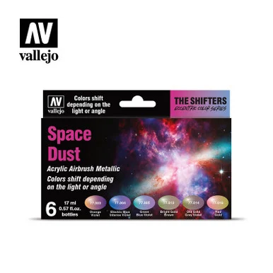 Vallejo Paint 17ml Bottle Space Dust Color Shift Metallic Paint Set (6 Colors)