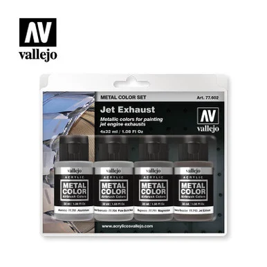 Vallejo Paint 32ml Bottle Jet Engine Exhaust Metal Color Paint Set (4 Colors)