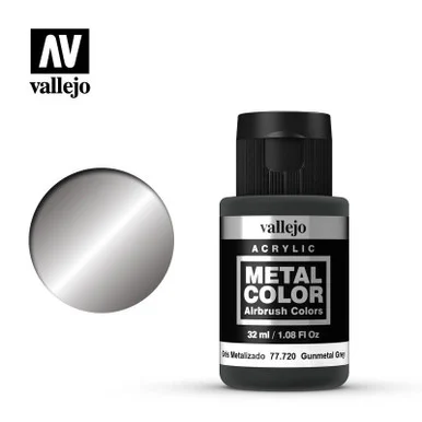 Vallejo Paint 32ml Bottle Gun Metal Grey Metal Color