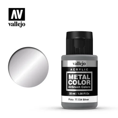 Vallejo Paint 32ml Bottle Silver Metal Color