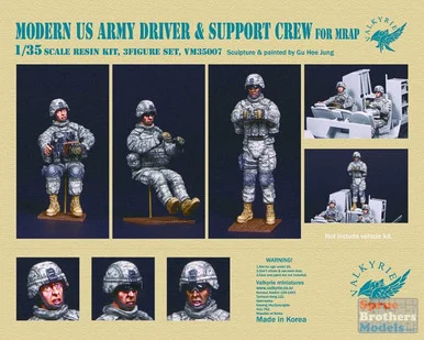 VLKVM35007 1:35 Valkyrie Models - Modern US Army Driver & Support Crew for MRAP (3 Figure Set)