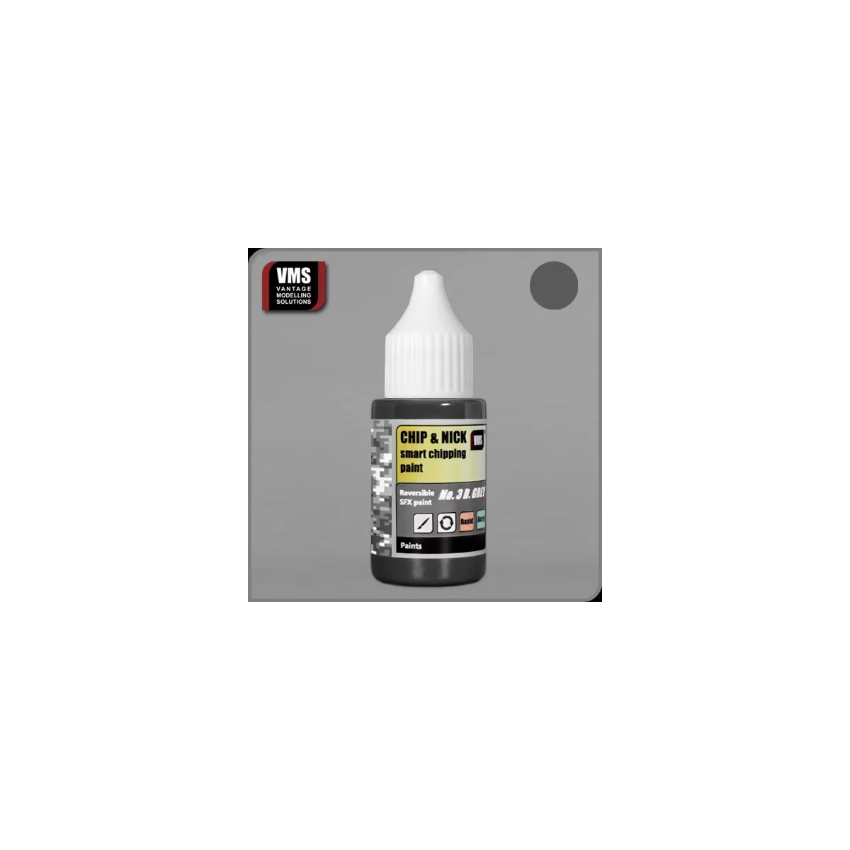 Chip & nick smart chipping paint dark grey 20ml - VMS Products