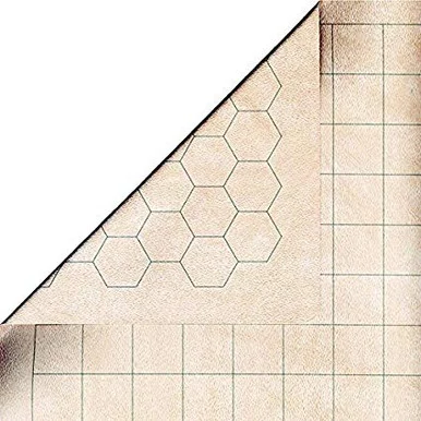 96246 - Reversible Battlemat™ 1" Squares & 1" Hexes (23 ½" x 26" Playing Surface)