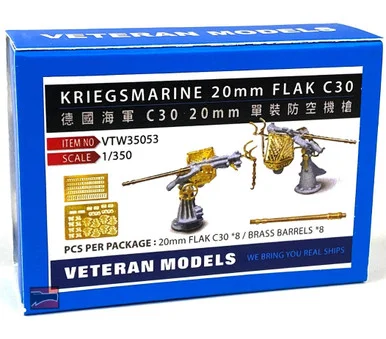 1/350 Veteran Models Kriegsmarine 20mm Flak C30