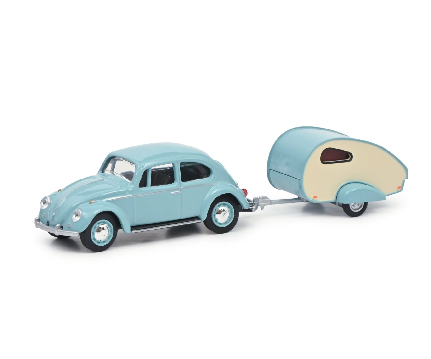Volkswagen Beetle with Caravan 1:64 Scale Diecast Model - Schuco